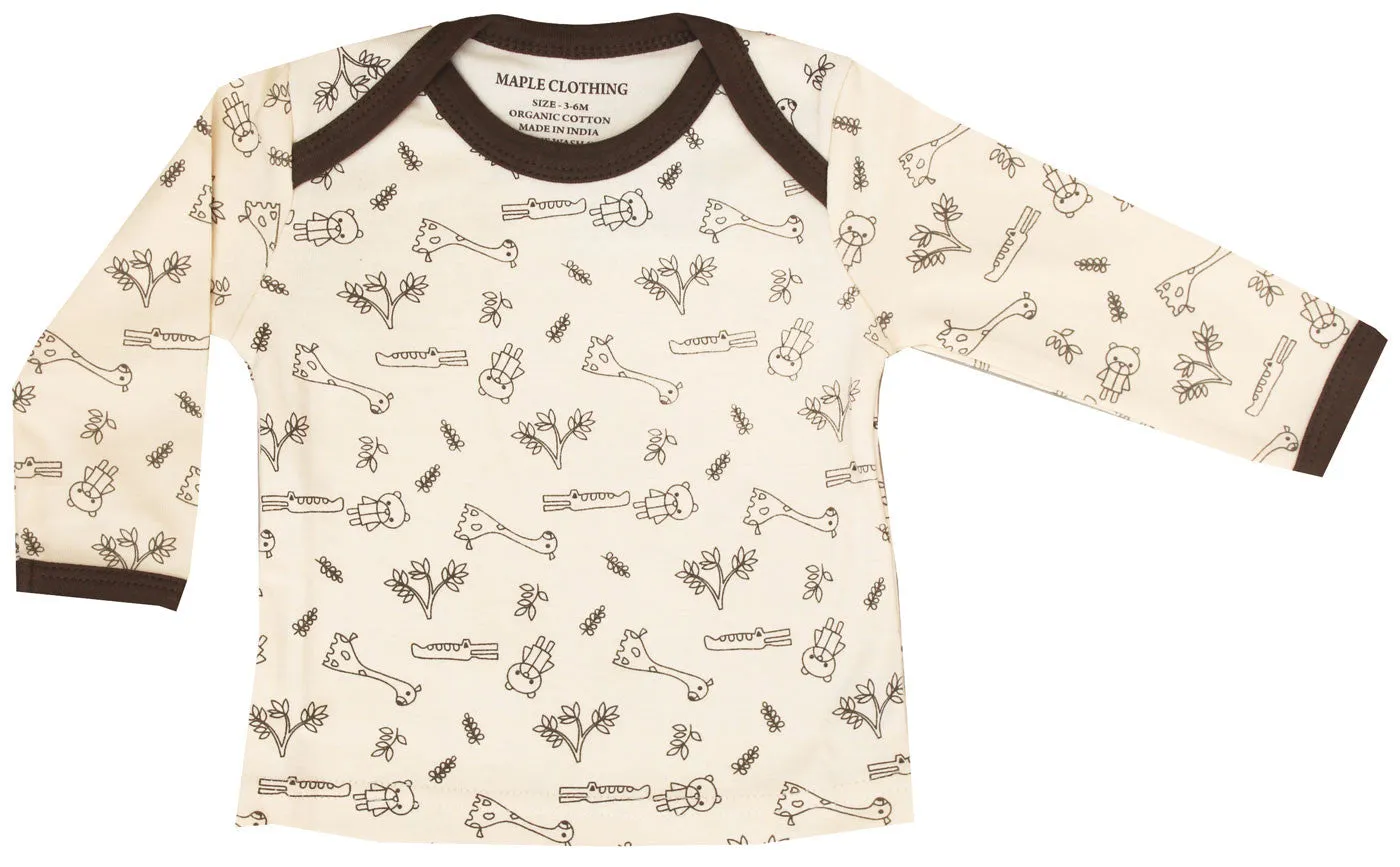 Baby Organic Cotton Long Sleeve T-Shirt GOTS Certified (Giraffe)