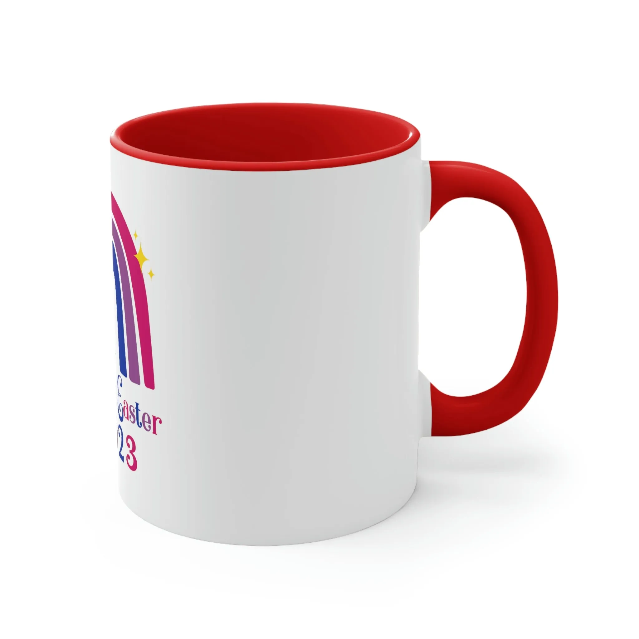 Bisexual Flag Accent Coffee Mug Easter Festival - Happy Easter 2023