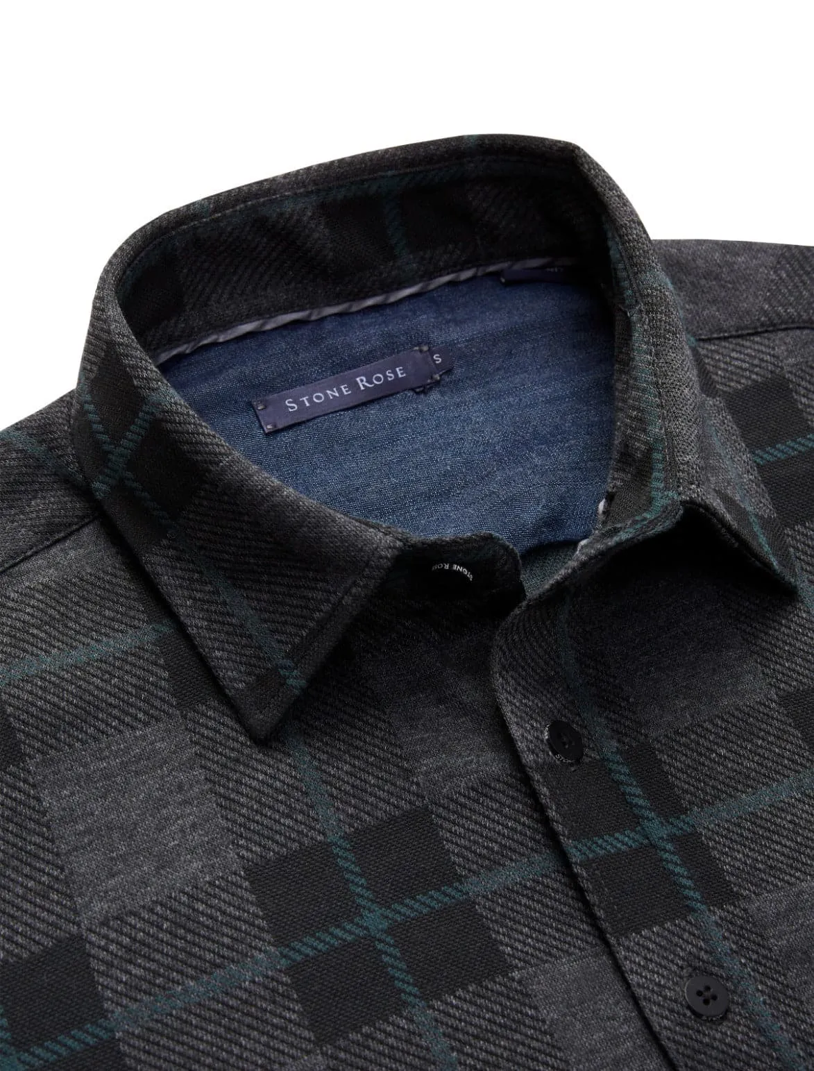 Charcoal Dip Dyed Jacquard Knit Shirt