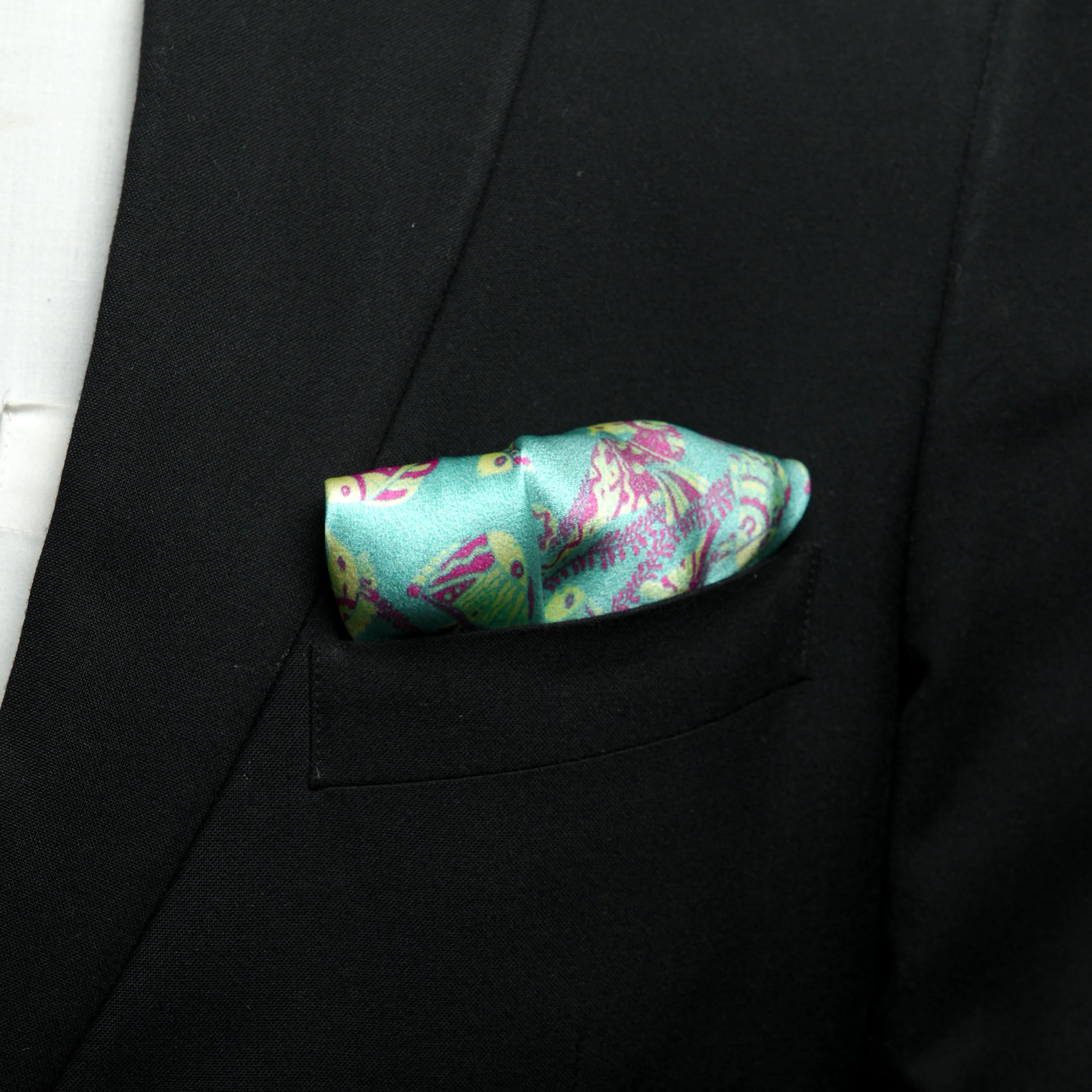 Chokore Turquoise Silk Pocket Square - Marine Range