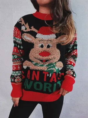 Clara - Women's Christmas sweater with reindeer design