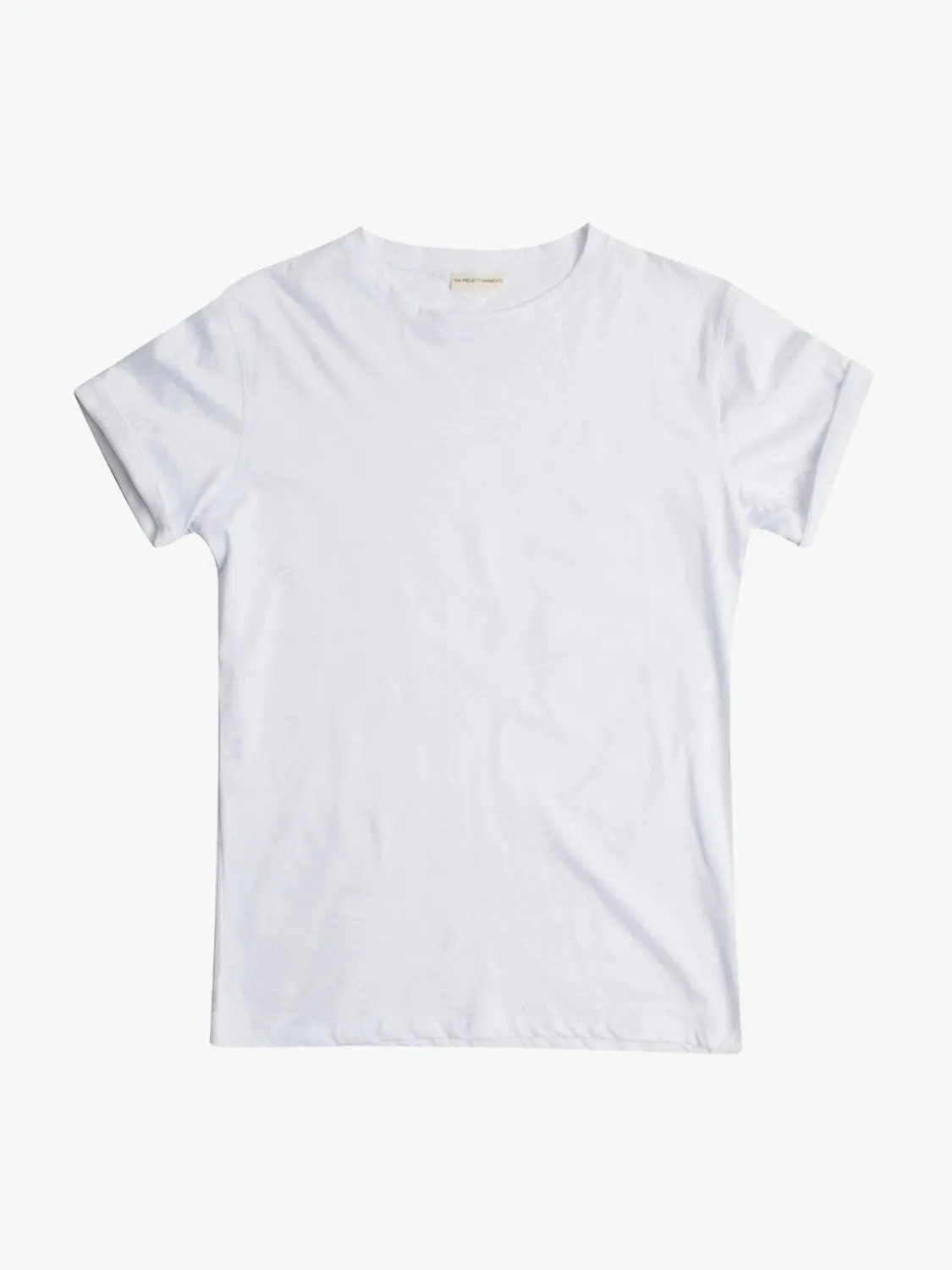 Crew Neck Ribbed T-Shirt White