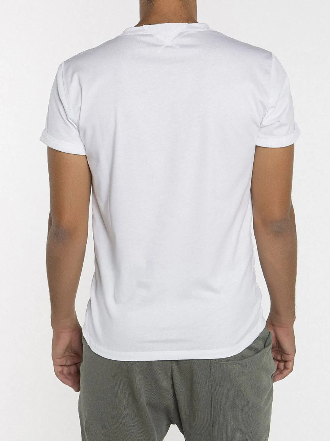 Crew Neck Ribbed T-Shirt White