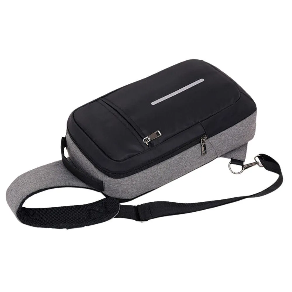 Crossbody Anti-theft USB Charging Shoulder Chest Bag Waterproof great for iPad or Android Tablet Men's Shoulder Bag Men's Backpack