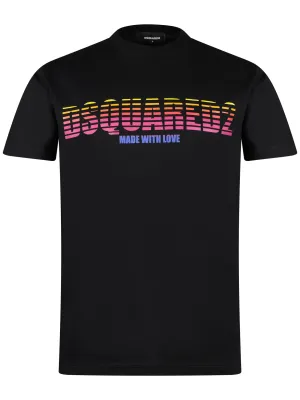 DSquared Multi Colour Logo T Black