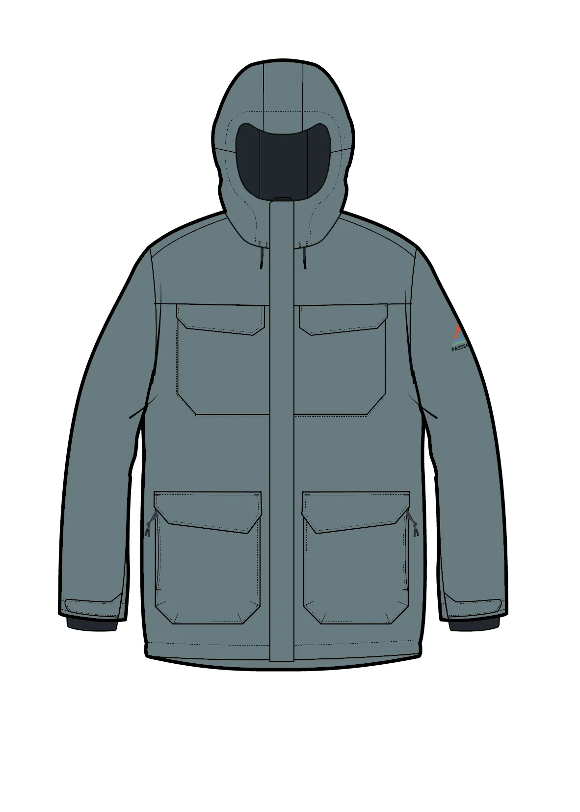 Explorer Waterproof Down Parka - Stormy Sea