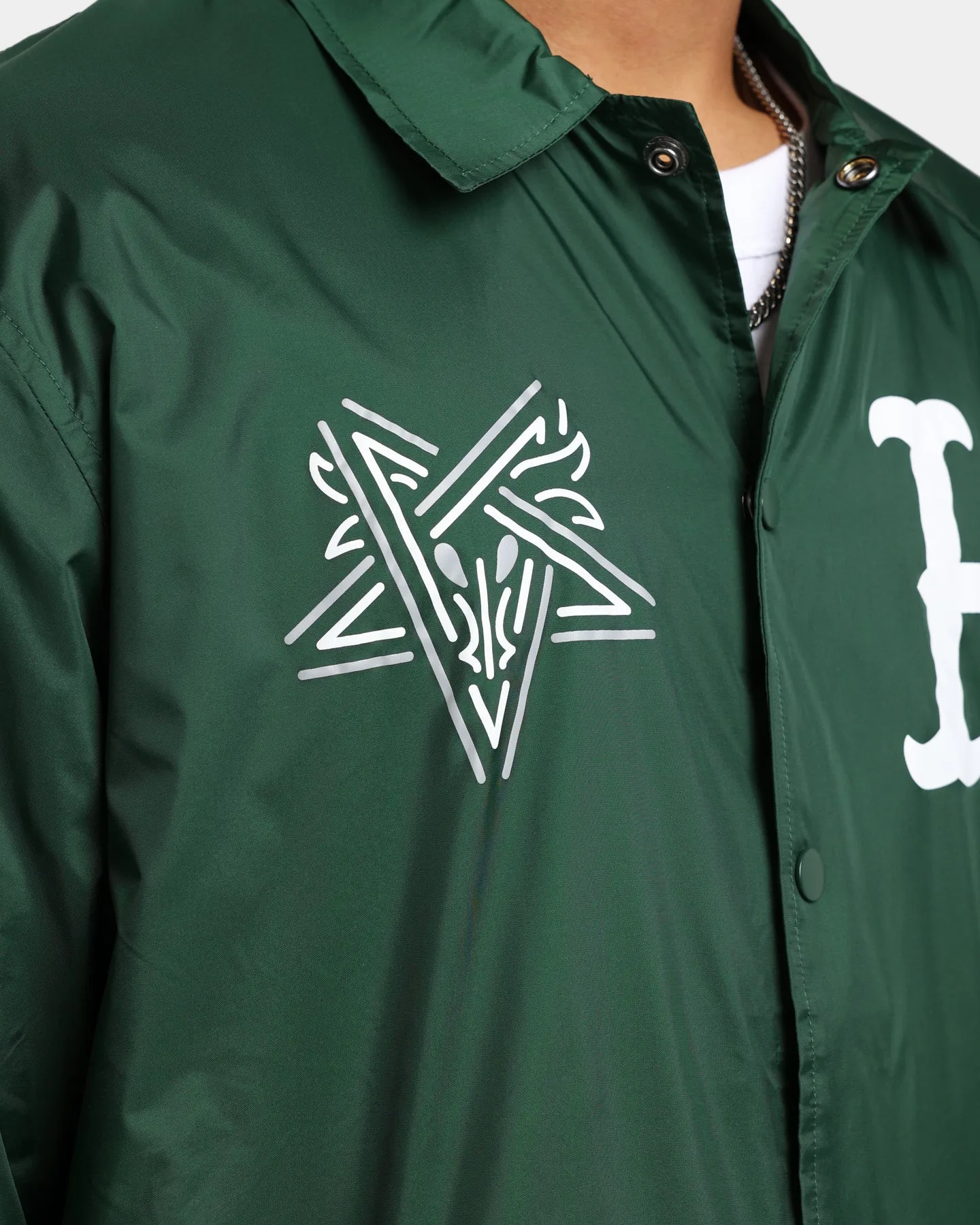 HUF X Thrasher Split Coaches Jacket Forest Green