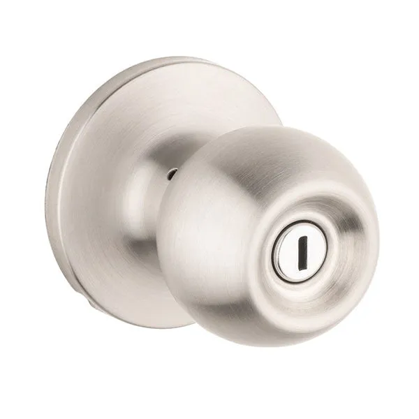 Lane Bala Privacy Knob Door Handle Set Round Rosette Satin Stainless Steel