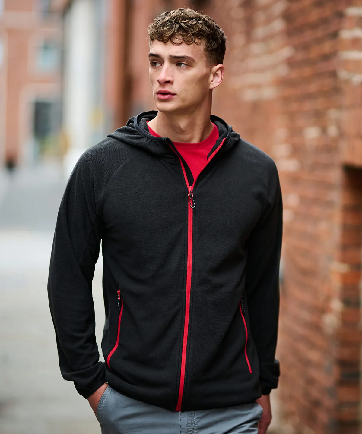 Navigate full zip-fleece | Black/Seal Grey