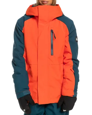 Quiksilver Boys' 4-16 Mission Block Technical Snow Jacket - Grenadine