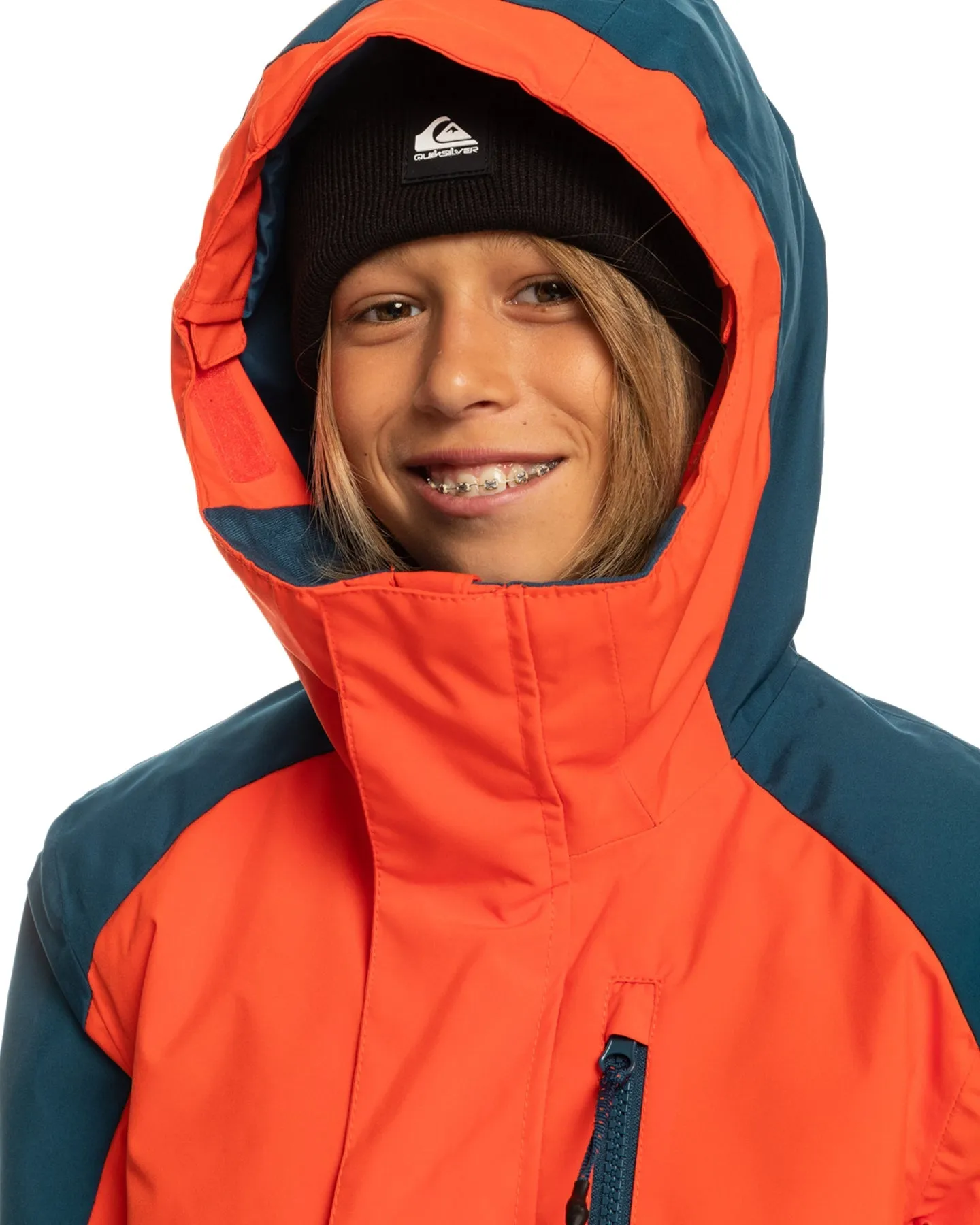 Quiksilver Boys' 4-16 Mission Block Technical Snow Jacket - Grenadine