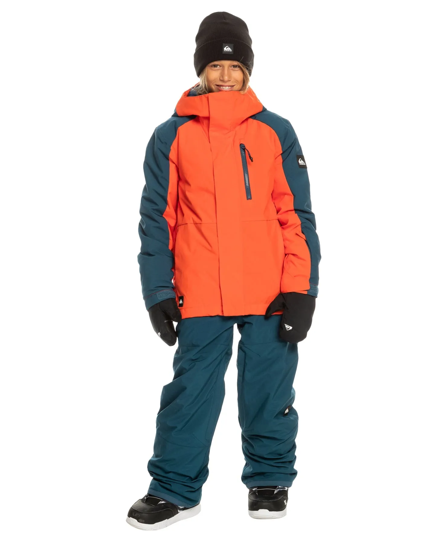 Quiksilver Boys' 4-16 Mission Block Technical Snow Jacket - Grenadine