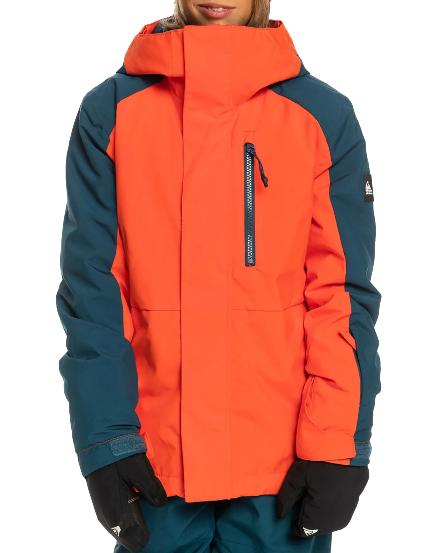 Quiksilver Boys' 4-16 Mission Block Technical Snow Jacket - Grenadine