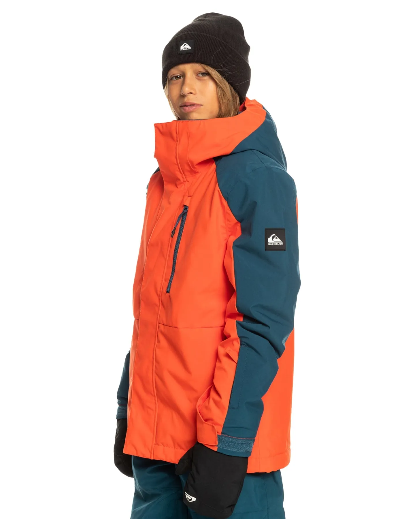 Quiksilver Boys' 4-16 Mission Block Technical Snow Jacket - Grenadine