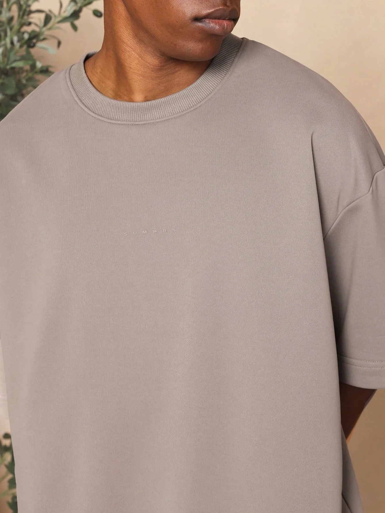 Regular Fit Heavyweight Essential Short Sleeve Sweatshirt
