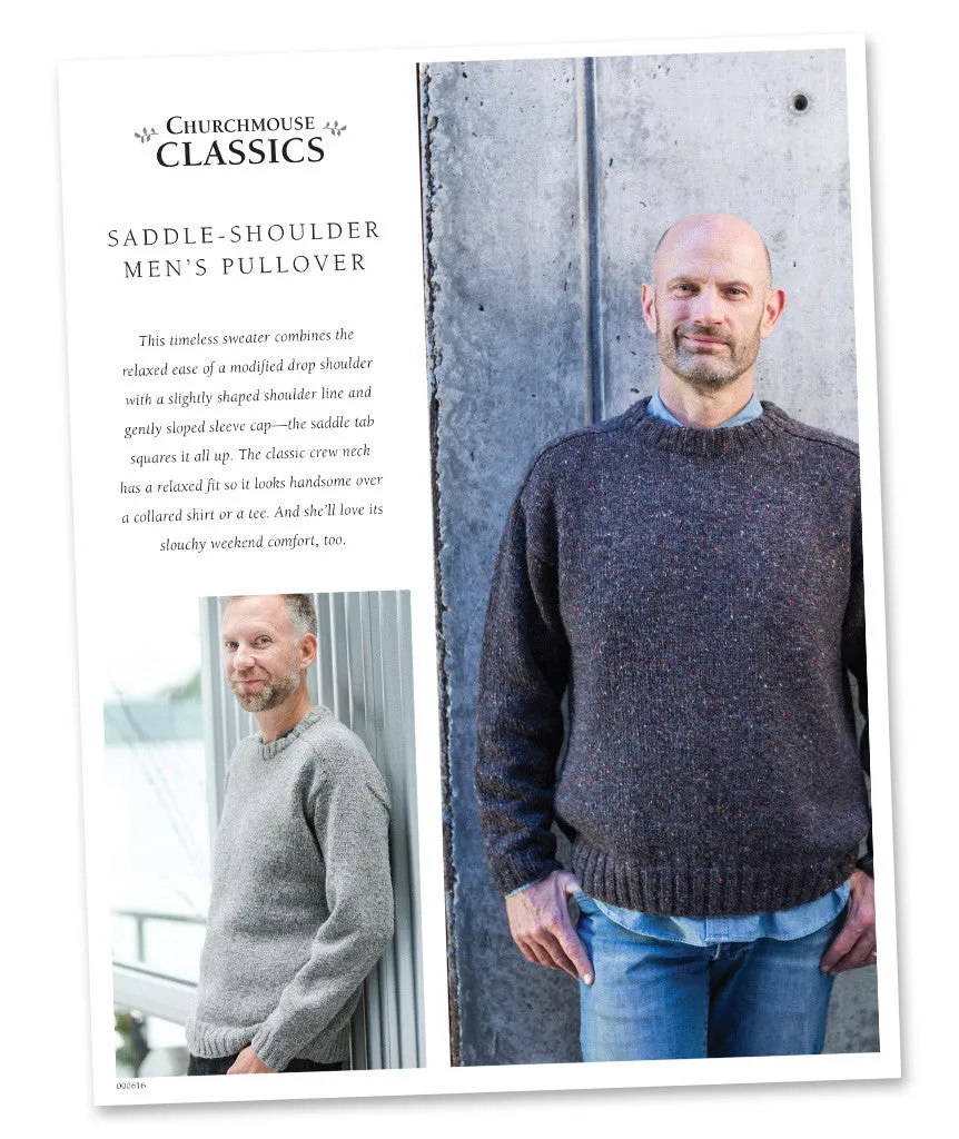 Saddle-Shoulder Men's Pullover Pattern