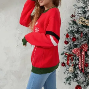 Saskia - Women's Christmas sweater with Santa motif