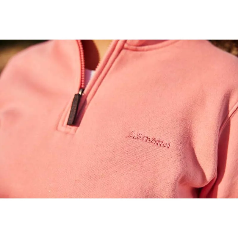 Schoffel Sennen Cove Ladies 1/4 Zip Sweatshirt - Flamingo