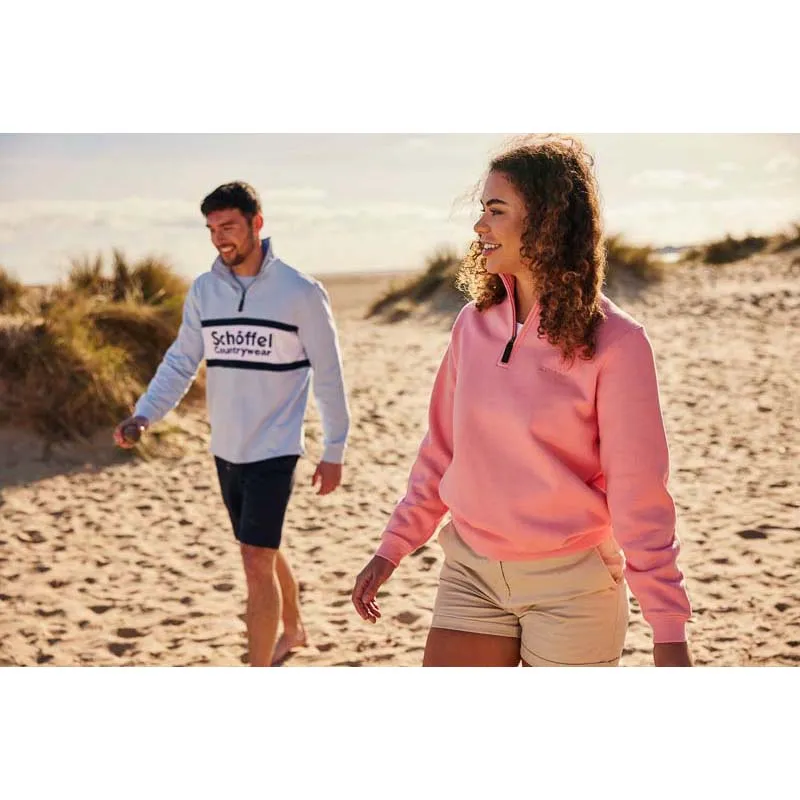 Schoffel Sennen Cove Ladies 1/4 Zip Sweatshirt - Flamingo