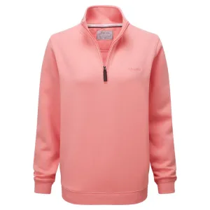 Schoffel Sennen Cove Ladies 1/4 Zip Sweatshirt - Flamingo