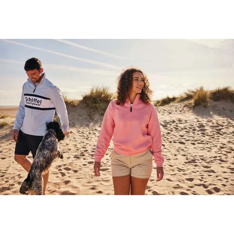 Schoffel Sennen Cove Ladies 1/4 Zip Sweatshirt - Flamingo