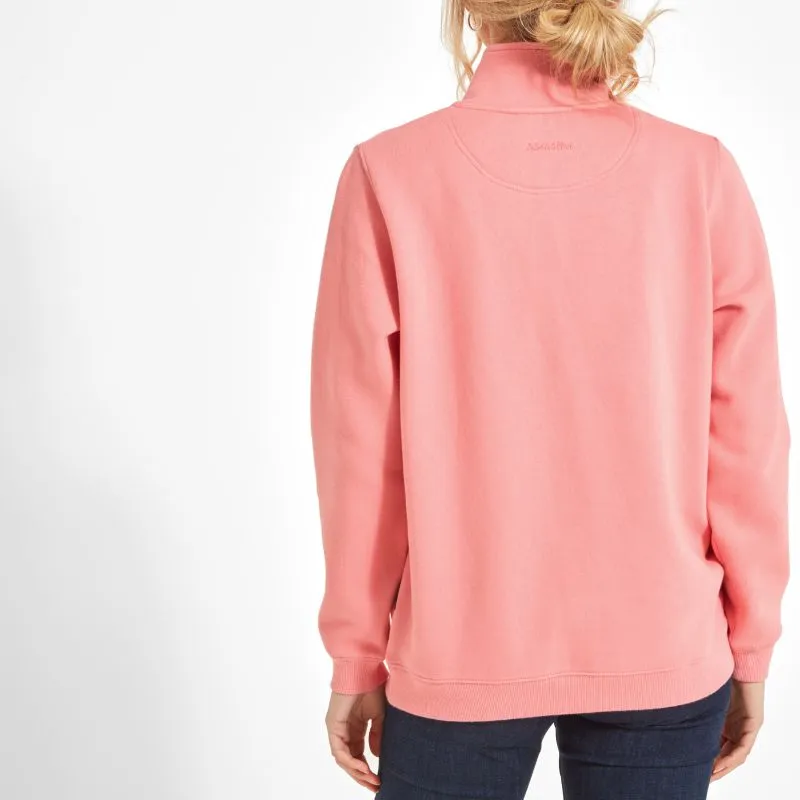 Schoffel Sennen Cove Ladies 1/4 Zip Sweatshirt - Flamingo