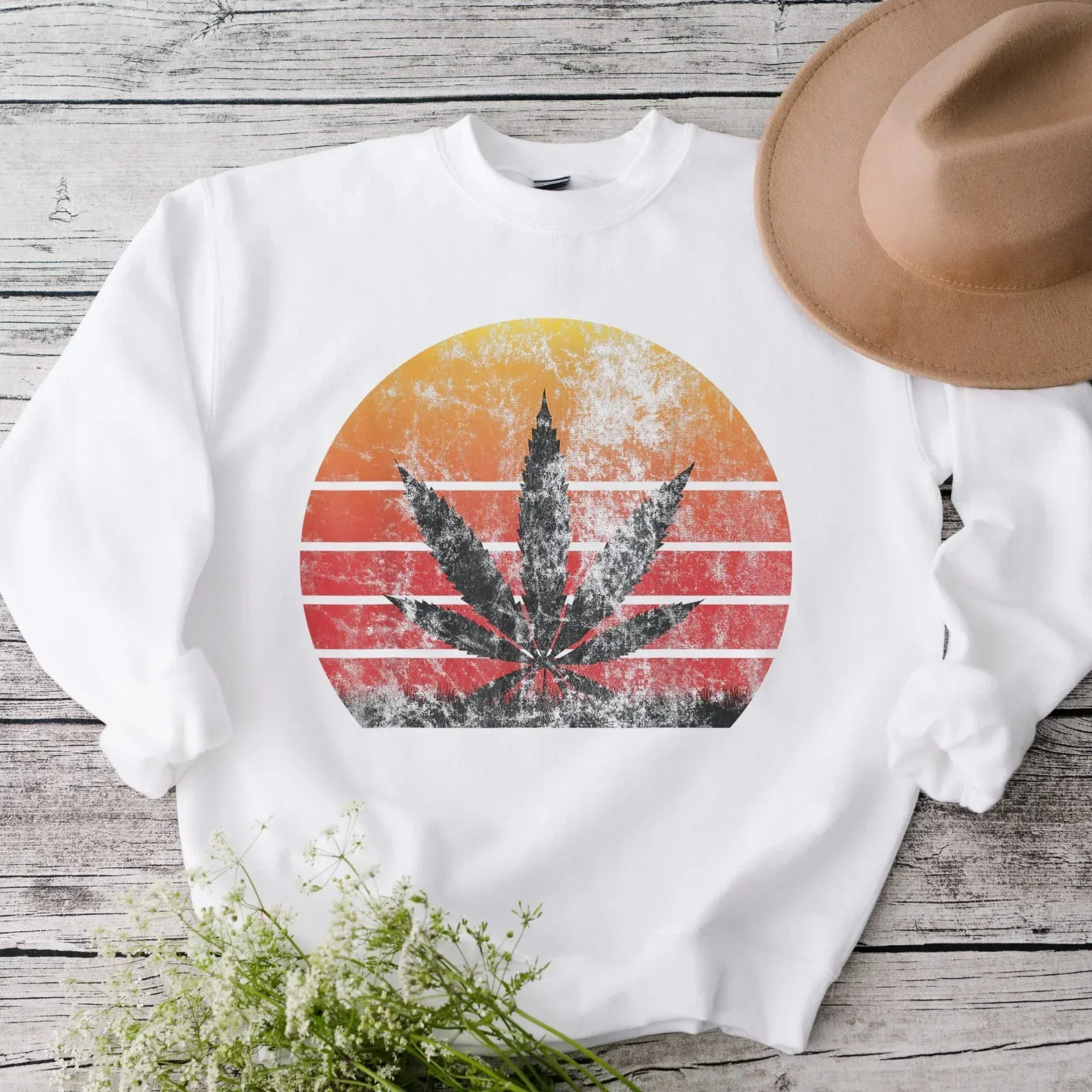 Stoner Gifts, Vintage Stoner Shirt, Retro Cannabis  Hoodie, Stoner Gift for Her, Weed TShirt, Stoner Gift for Him, Marijuana sweatshirt