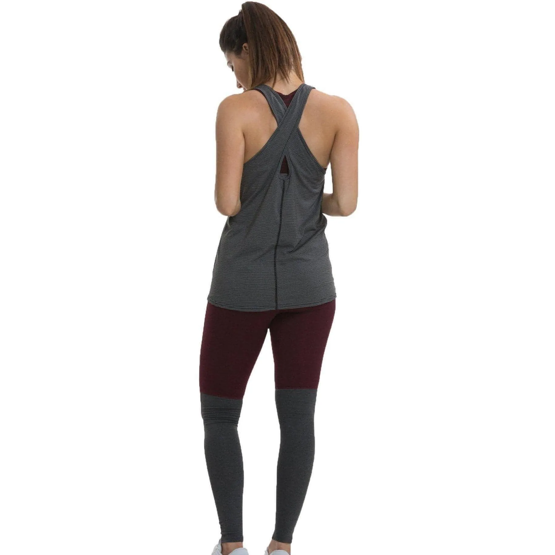 TCA Vista Cross Back Womens Running Vest Tank Top - Black