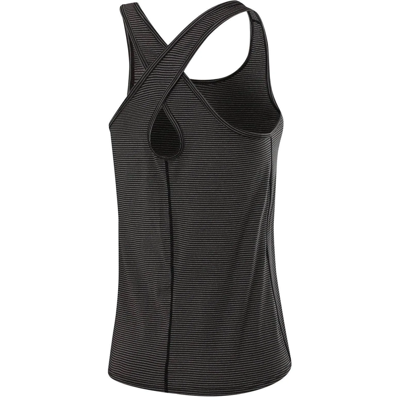 TCA Vista Cross Back Womens Running Vest Tank Top - Black