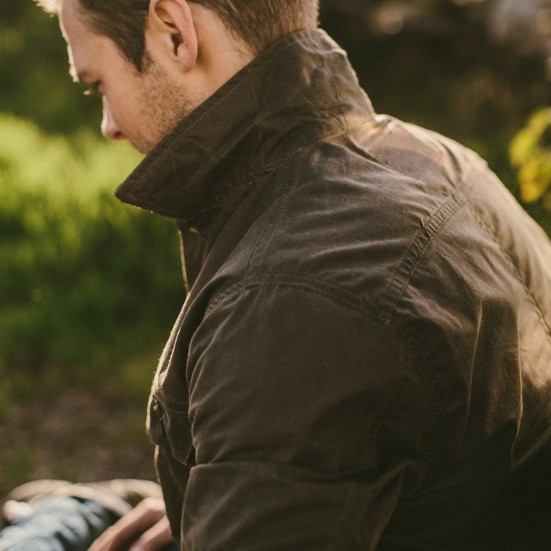 The Long Haul Jacket in Dark Oak Waxed Canvas