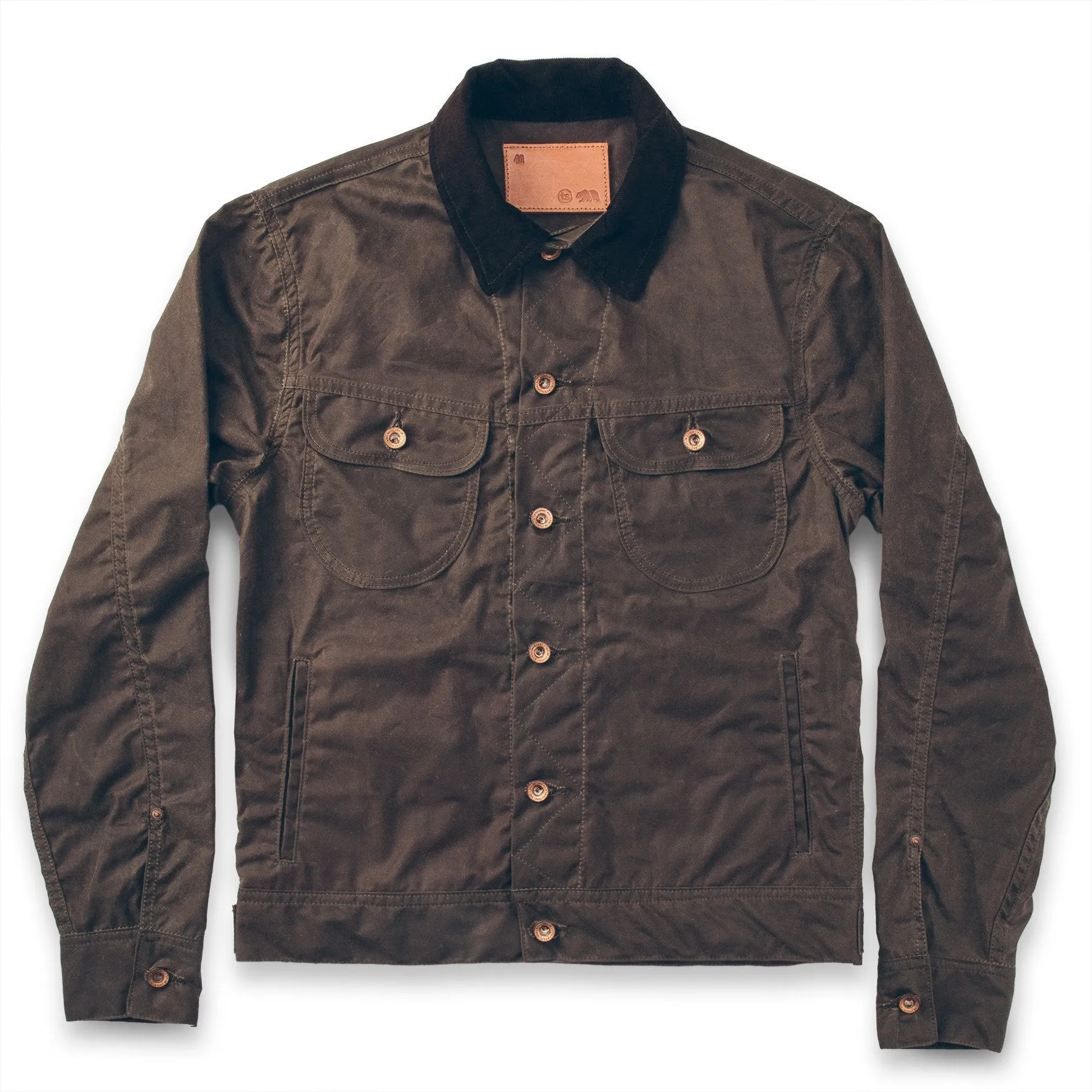 The Long Haul Jacket in Dark Oak Waxed Canvas