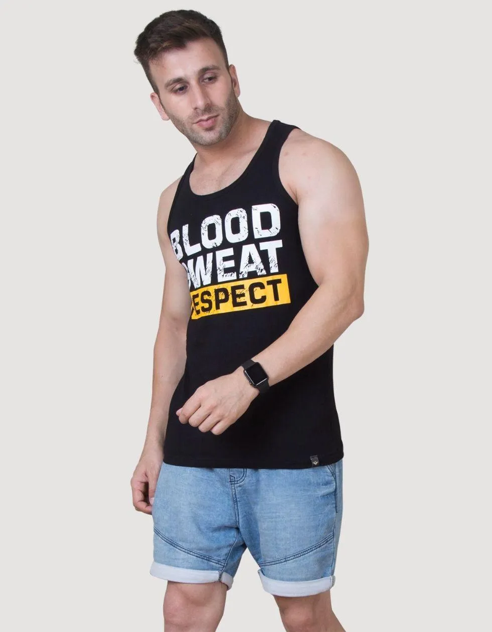 Training Men's Printed Cotton Gym Vest