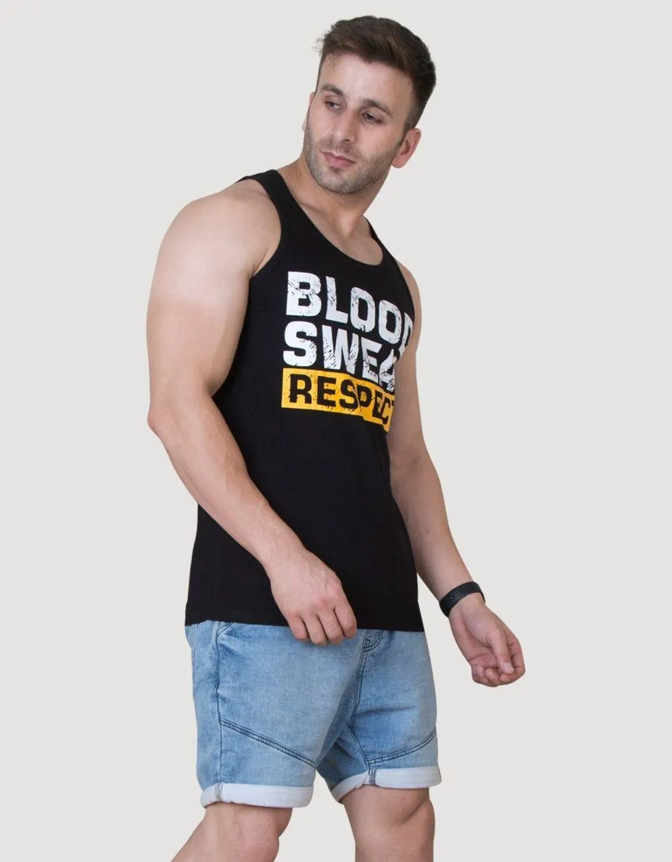 Training Men's Printed Cotton Gym Vest