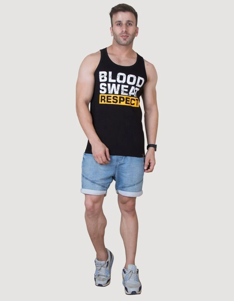 Training Men's Printed Cotton Gym Vest