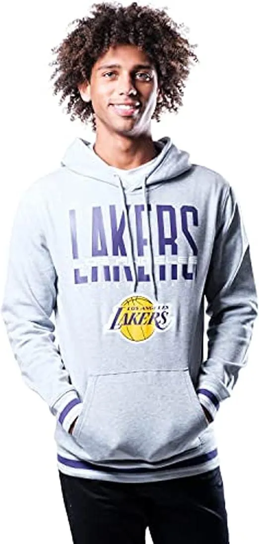 Ultra Game NBA Official Men’s Soft Fleece Hoodie Pullover Sweatshirt - Unisex, Los Angeles Lakers|Los Angeles Lakers