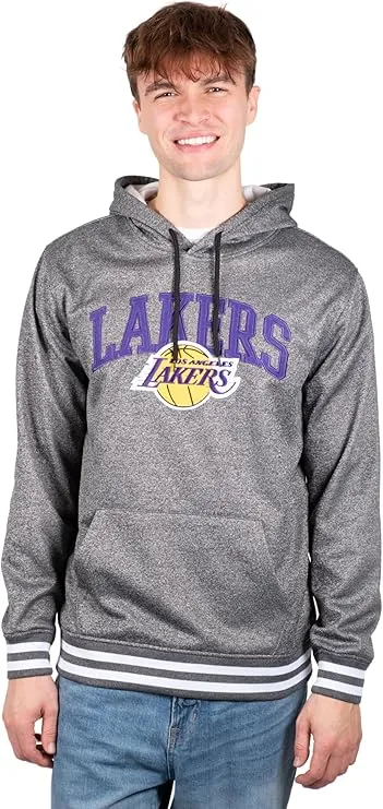 Ultra Game NBA Official Men’s Soft Fleece Hoodie Pullover Sweatshirt - Unisex, Los Angeles Lakers|Los Angeles Lakers