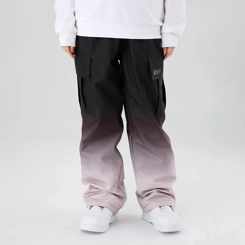 Women Snow Snowboard Gradient Color Pants