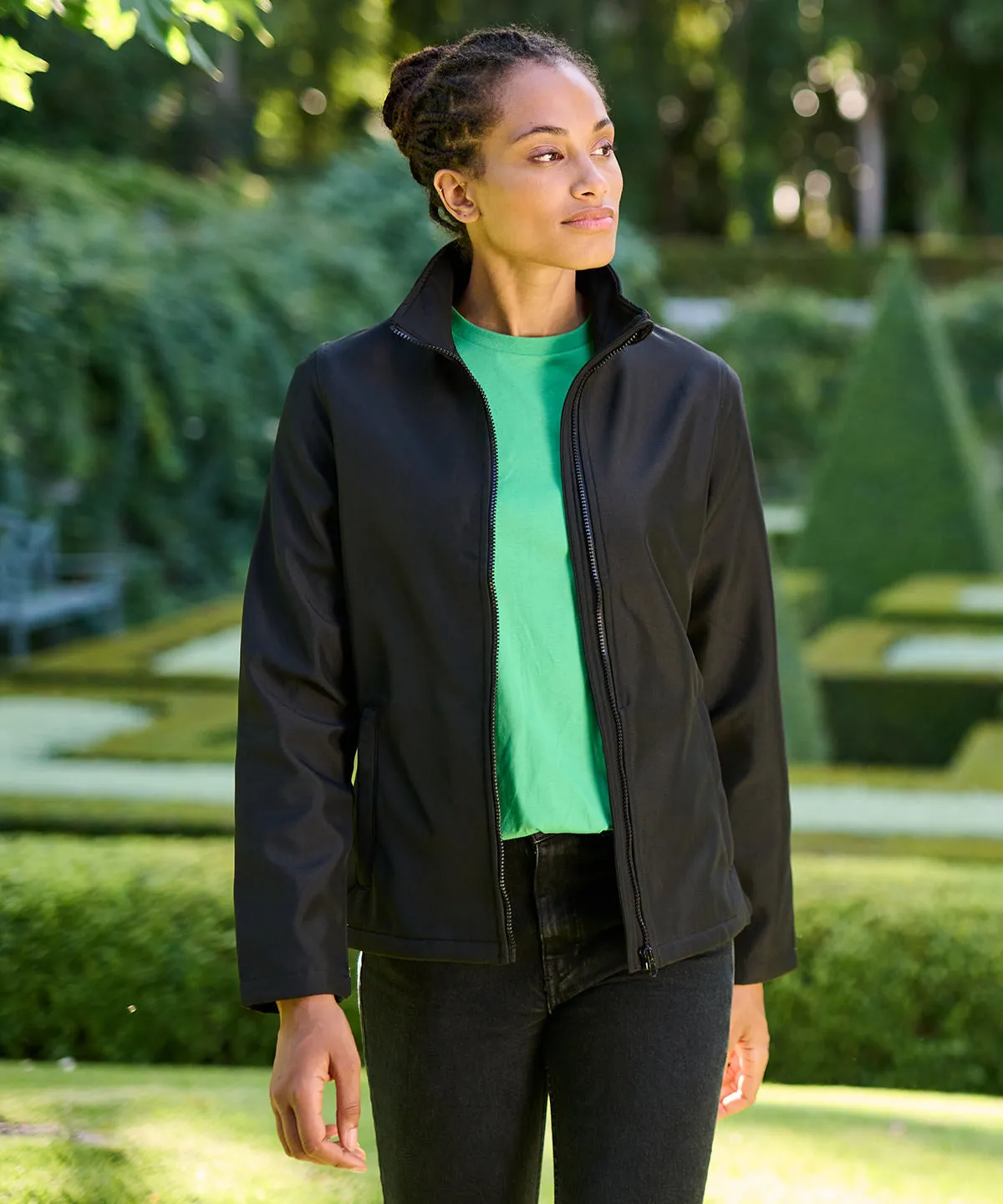 Womens Ablaze printable softshell | Navy/Fr Blue