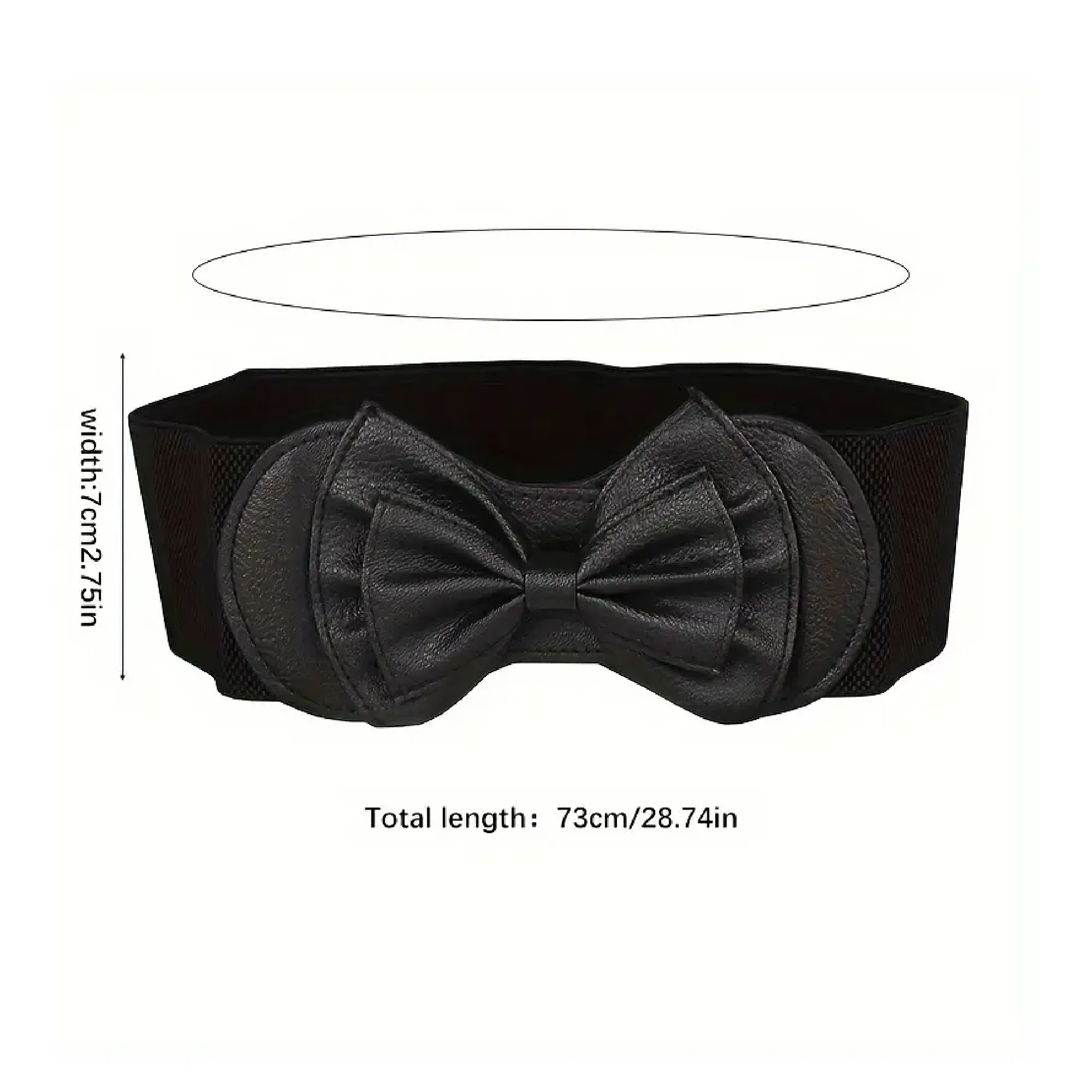 Women's Bow Elastic Girdle Belt Clothing Versatile Decoration Simple Fashion Belt For Daily Use